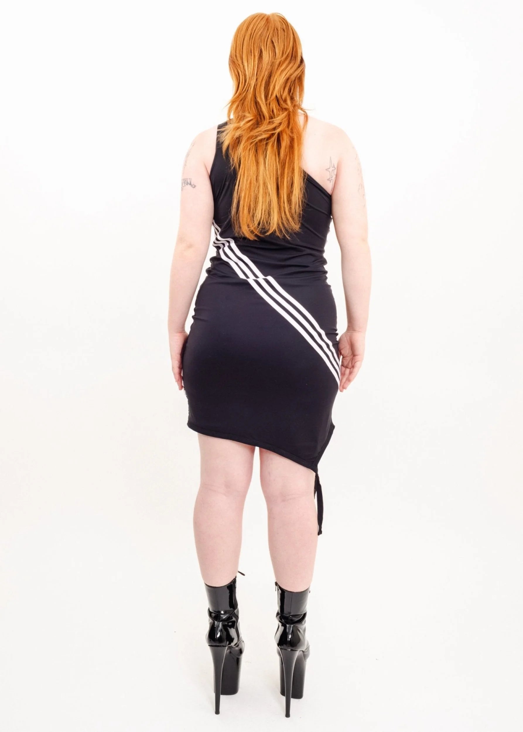 Adidas Sports goth one shoulder dress