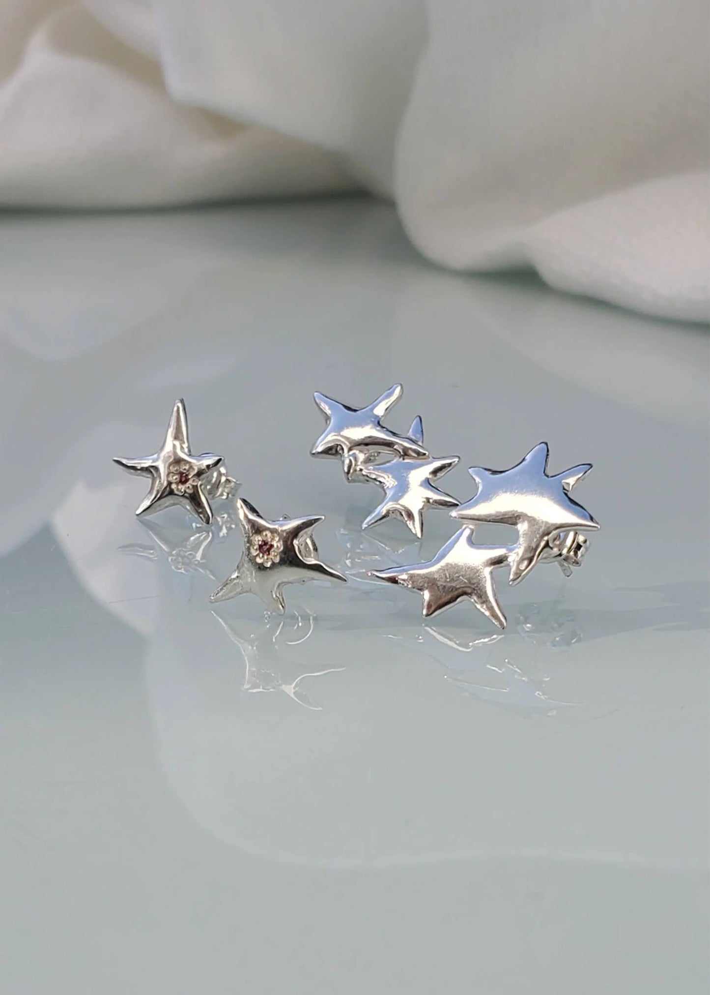 Mothmade Jewels Star stud earrings