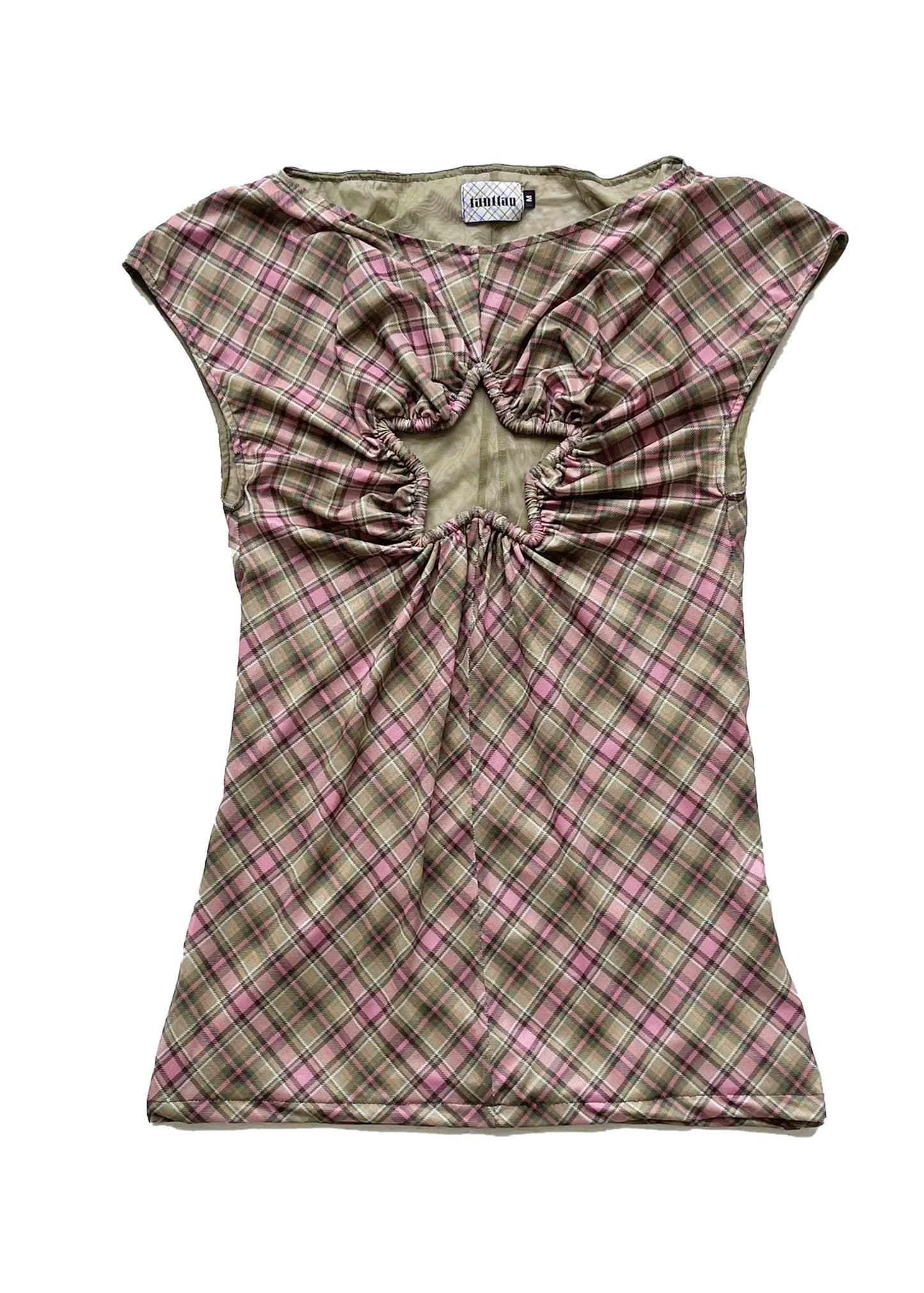 Tartan star cut out top