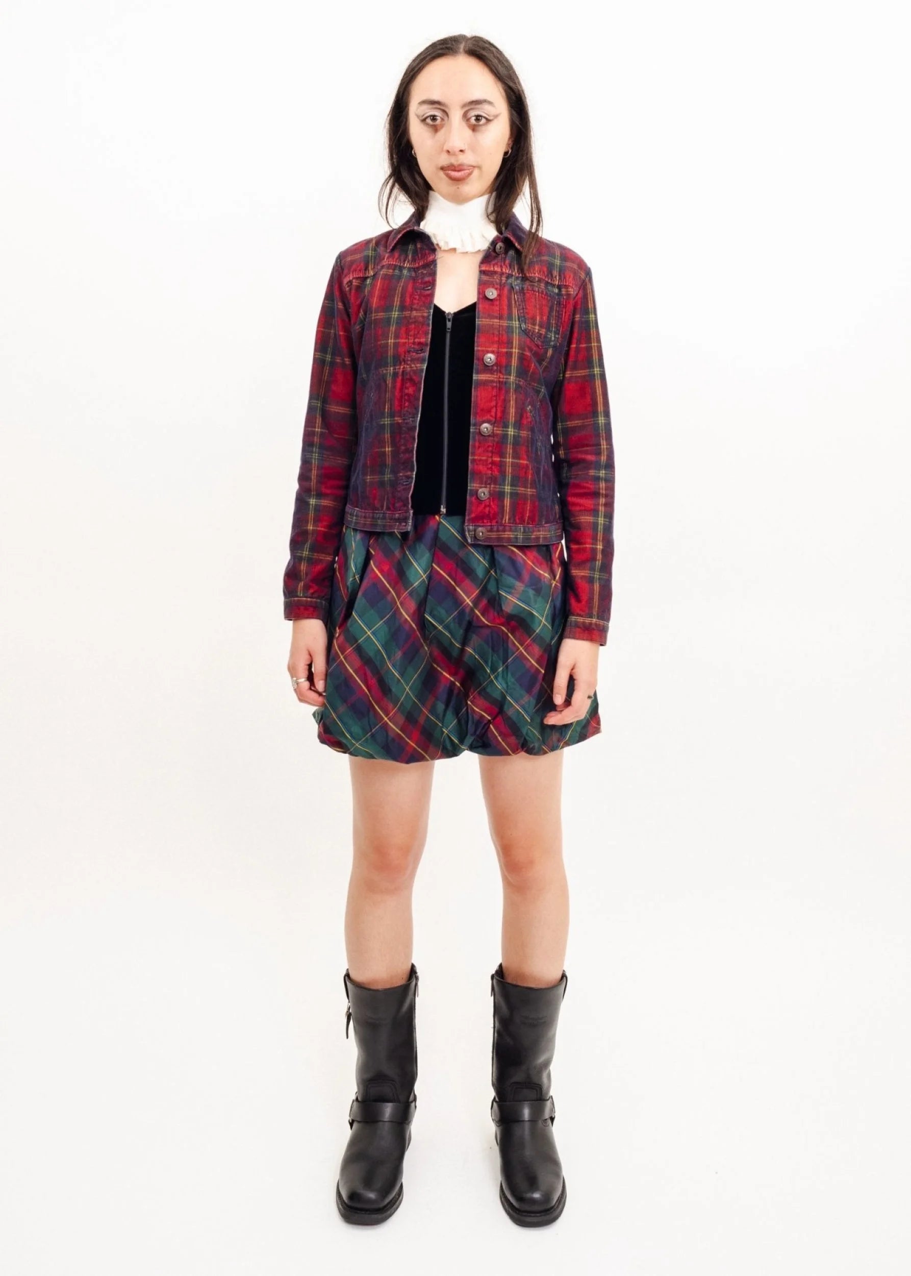 Marithe + François Girbaud Tartan cord jacket
