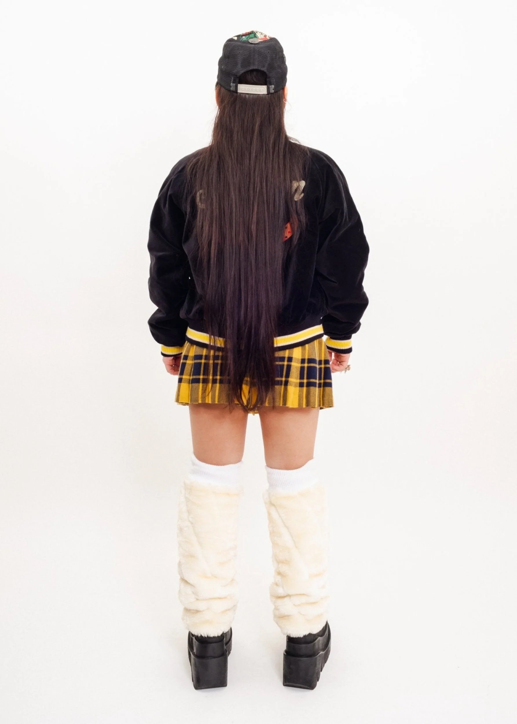 Burberry London Blue Label Tartan Pleated Wool Skort