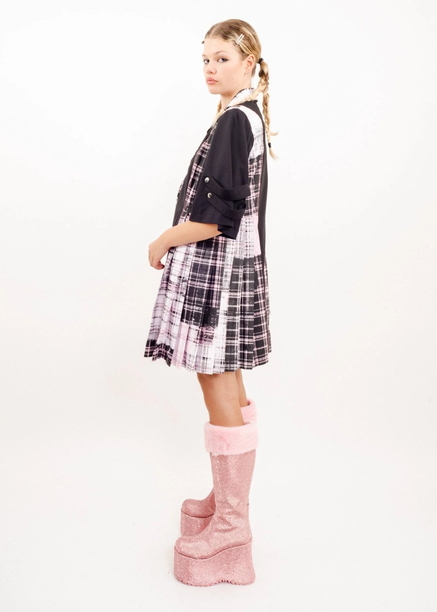 Karaoke Superstars Teen Scene Queen Tartan Shirt Dress