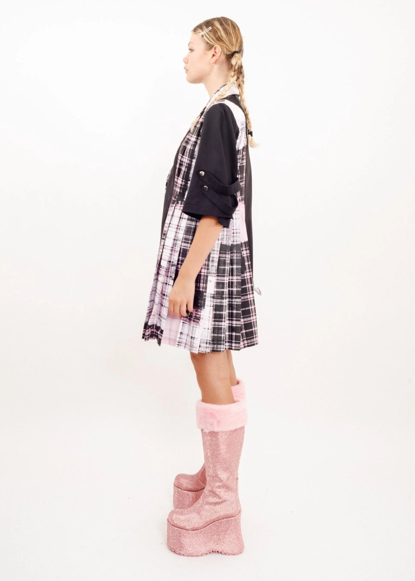 Karaoke Superstars Teen Scene Queen Tartan Shirt Dress