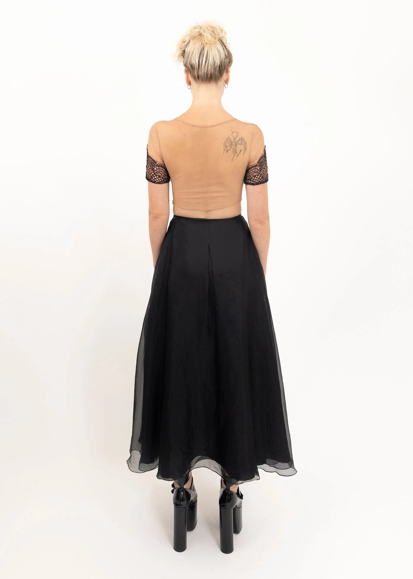 For Love & Lemons Trompe l’oeil optical illusion lace/mesh top