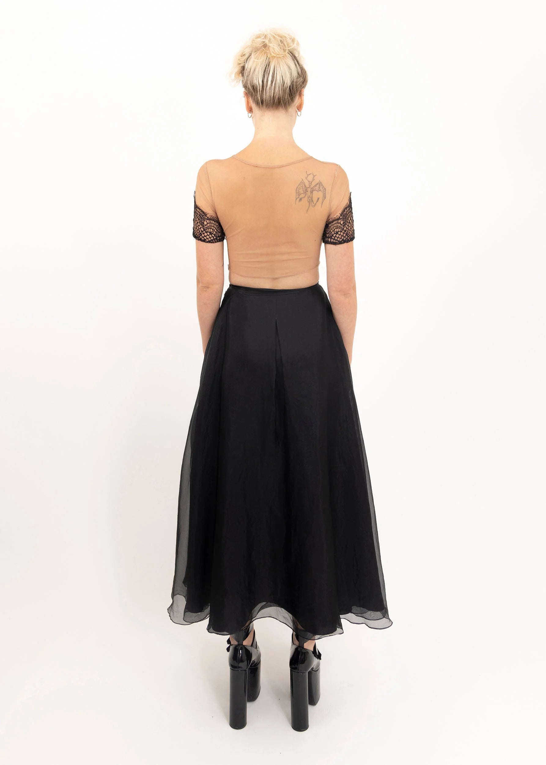 For Love & Lemons Trompe l’oeil optical illusion lace/mesh top