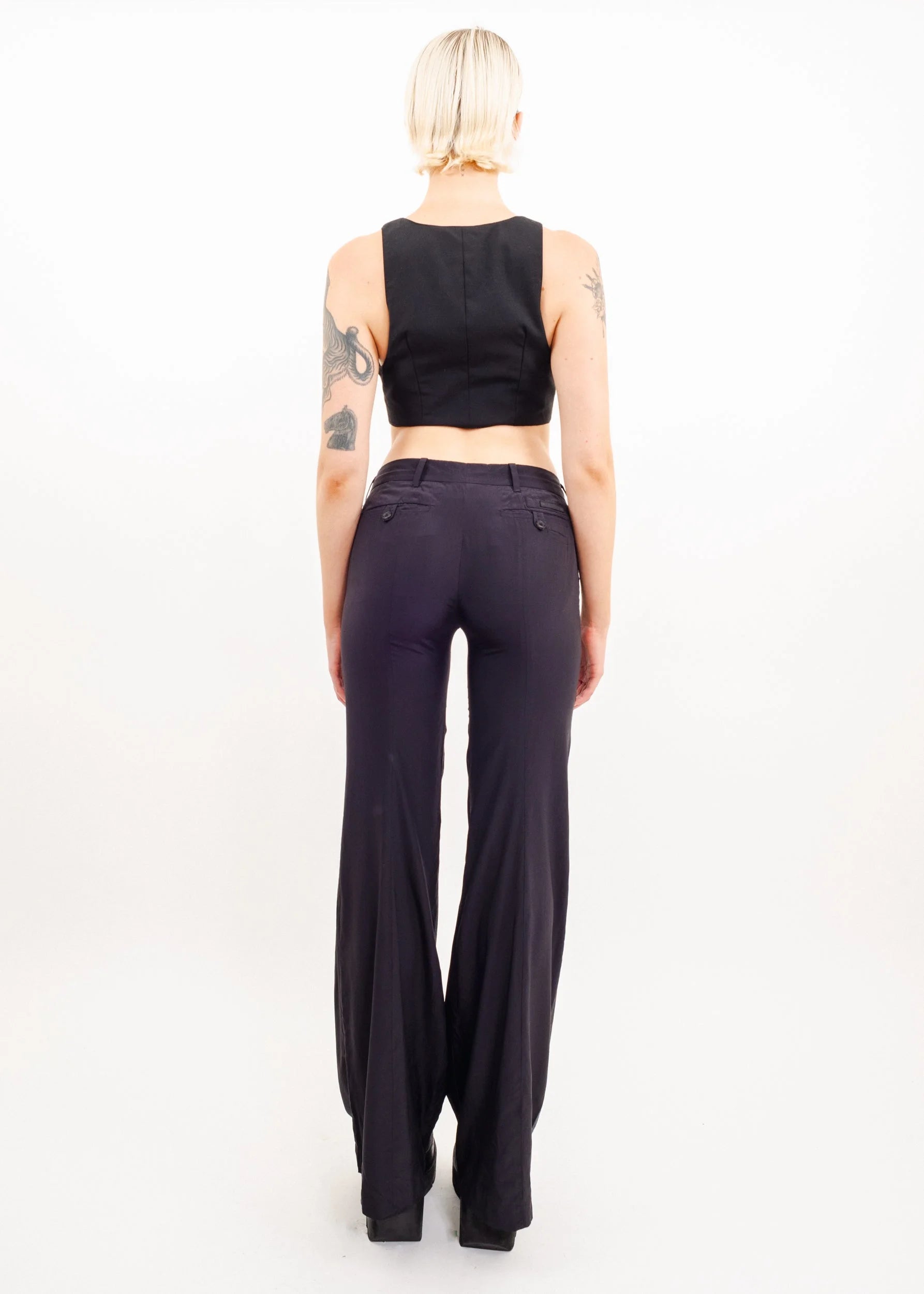 Prada Wide leg nylon pants