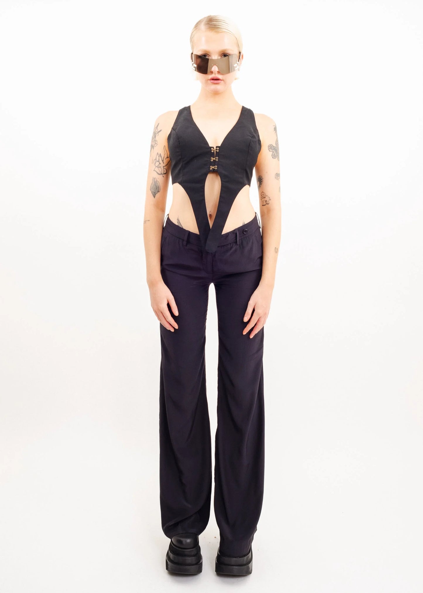 Prada Wide leg nylon pants