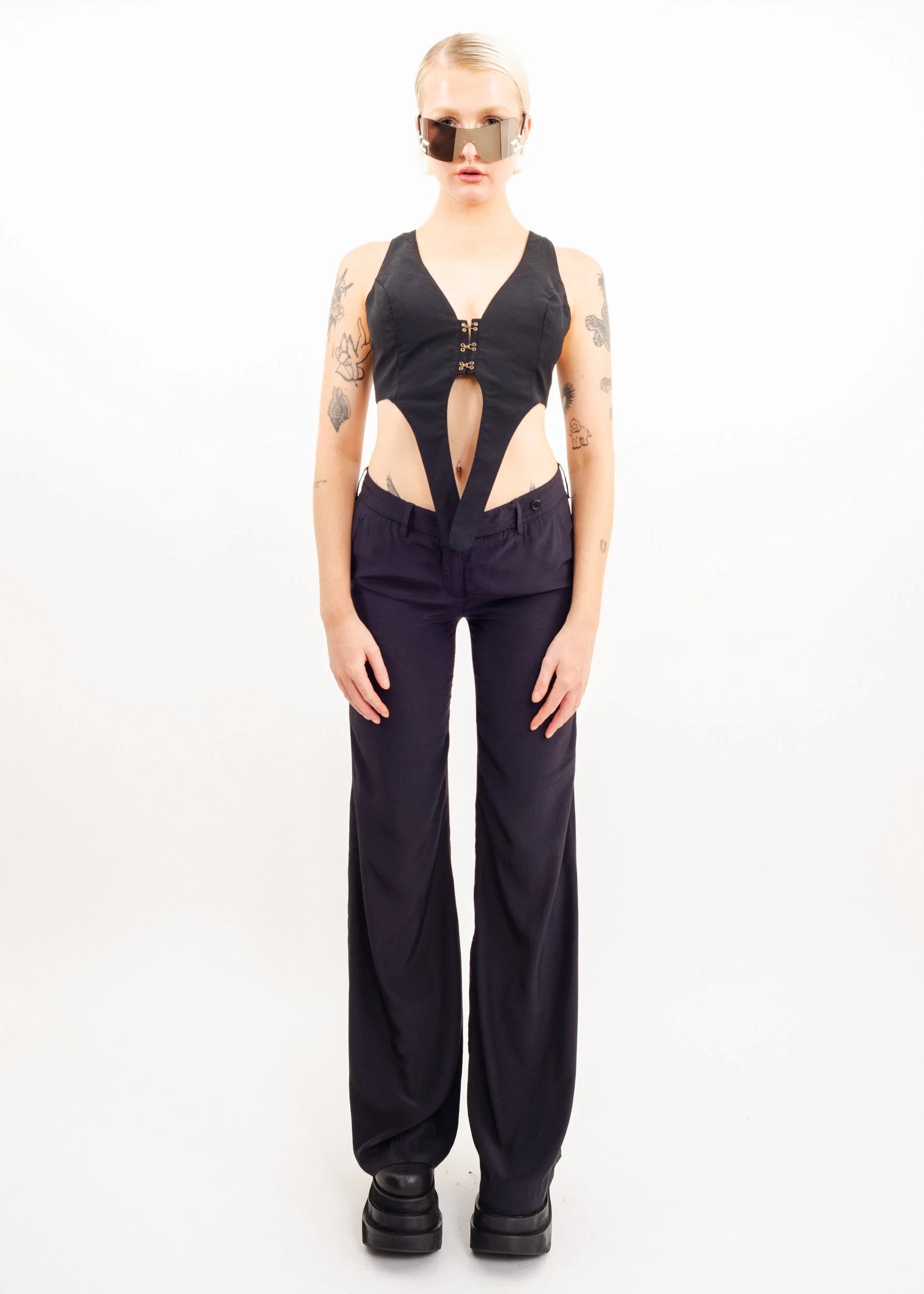 Prada Wide leg nylon pants
