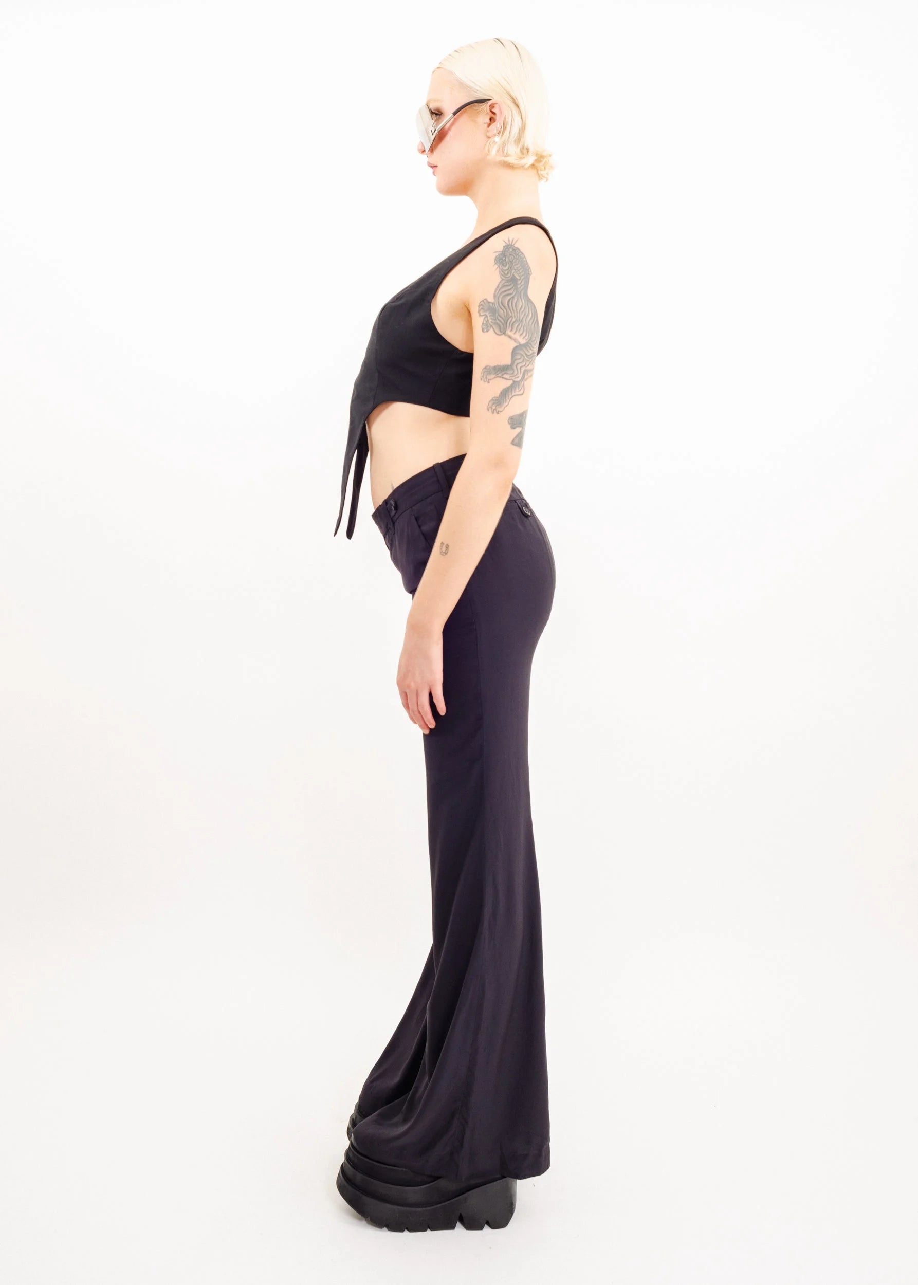 Prada Wide leg nylon pants