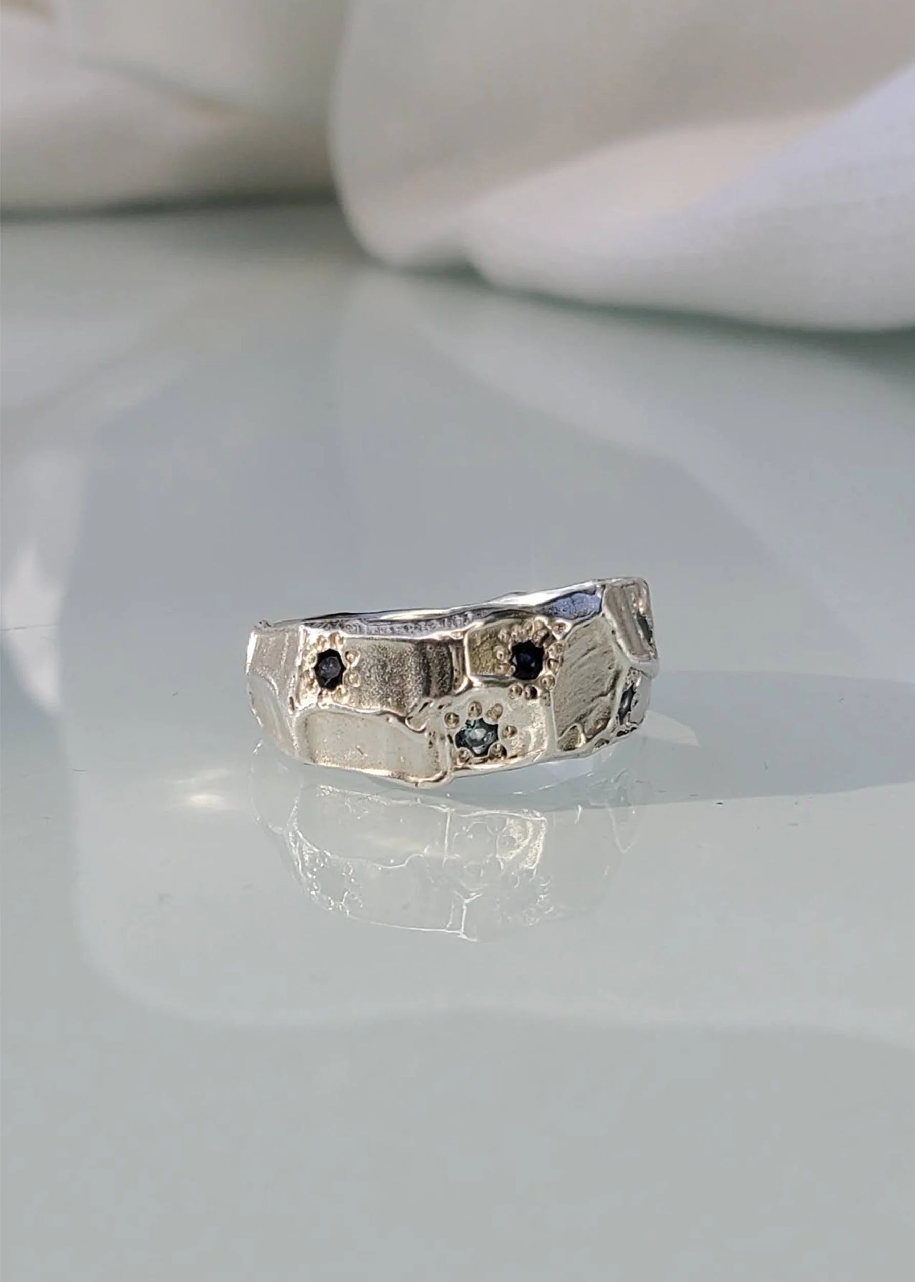 Mothmade Jewels Winter Boulder ring