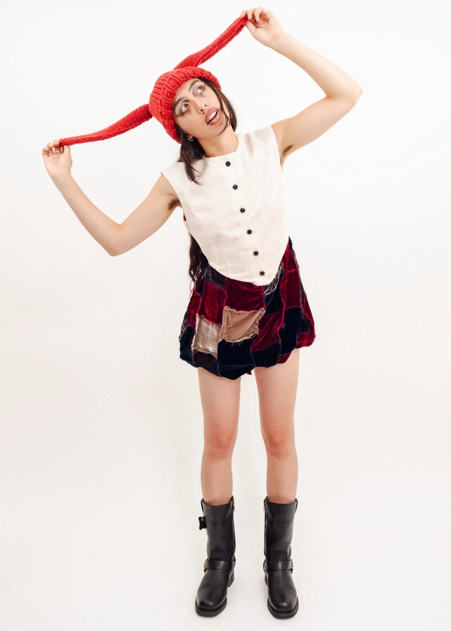 Jas Sabrine XL Kuneho beanie- red