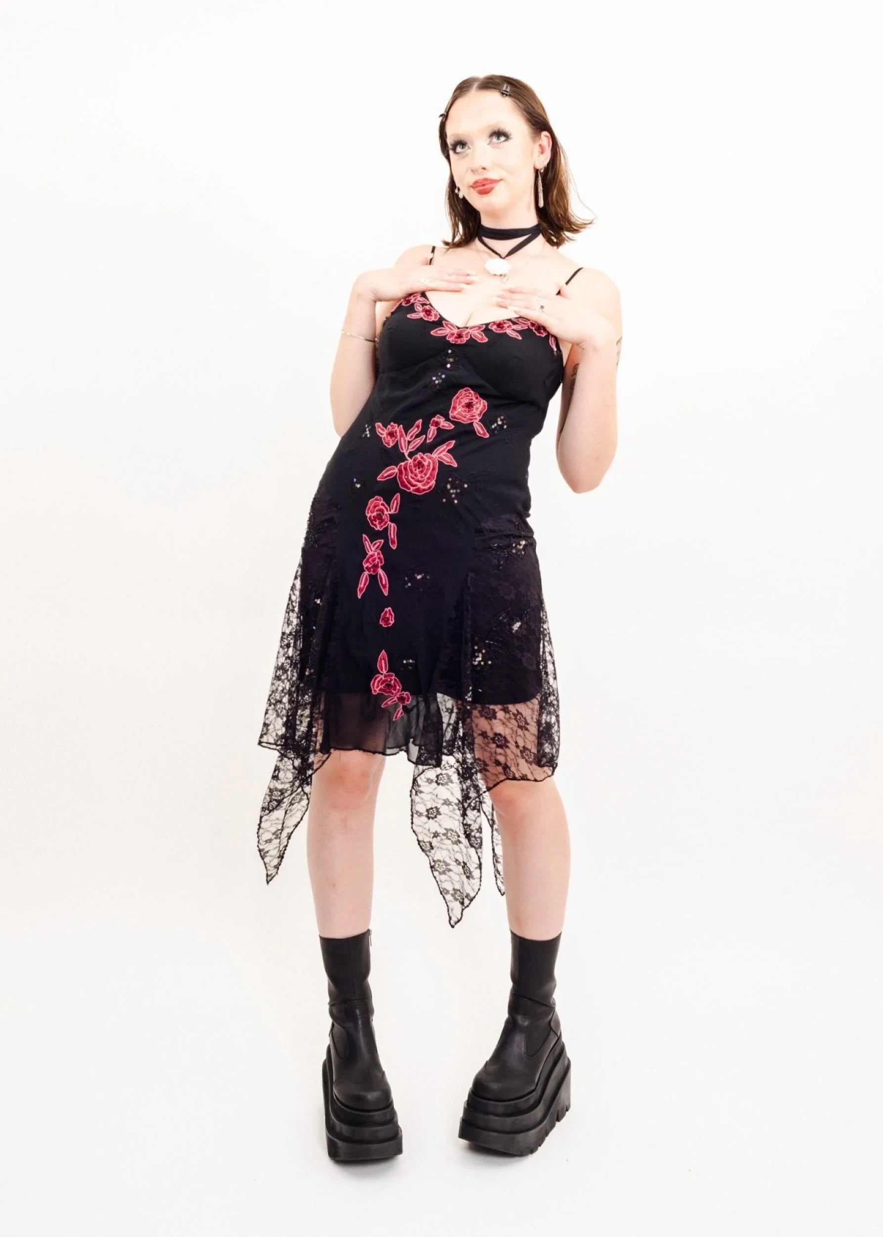 Sue Wong Nocturne Beaded silk/ lace faerie dress