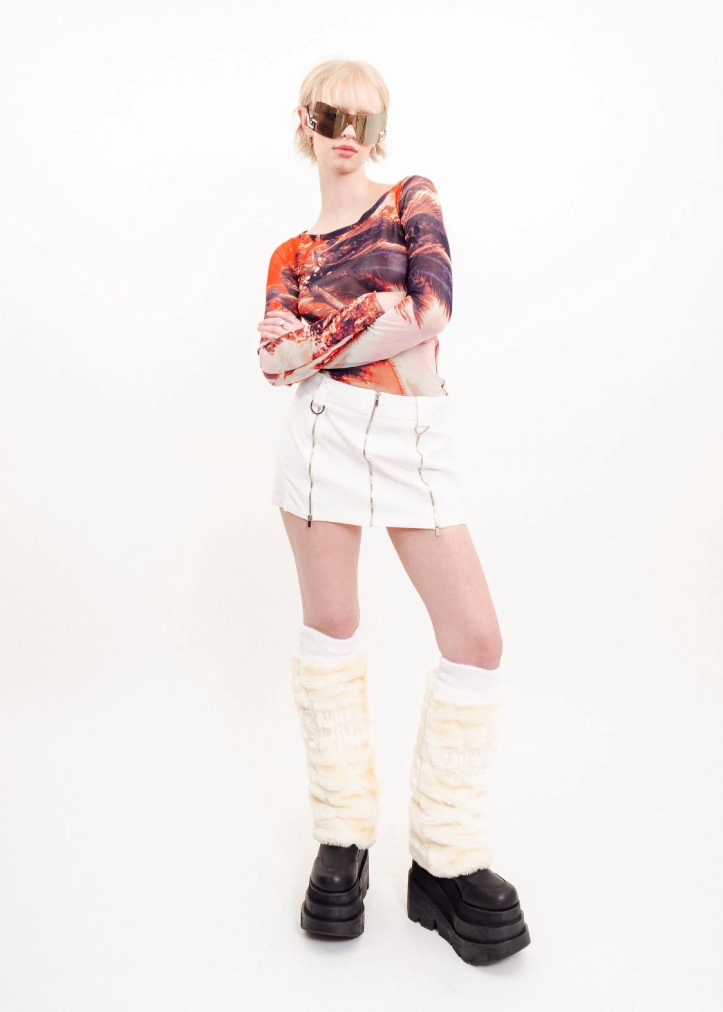 I Am Gia Zipper detailed micro mini skirt