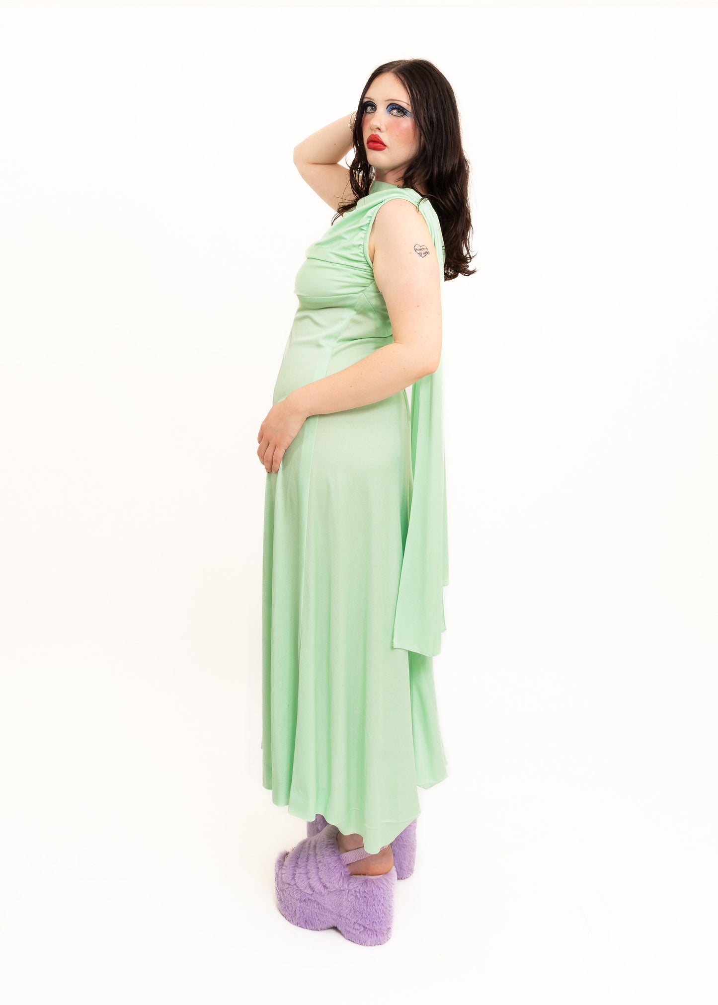Estelle Rose 1960s vintage dress with cape Bizarre Bazaar