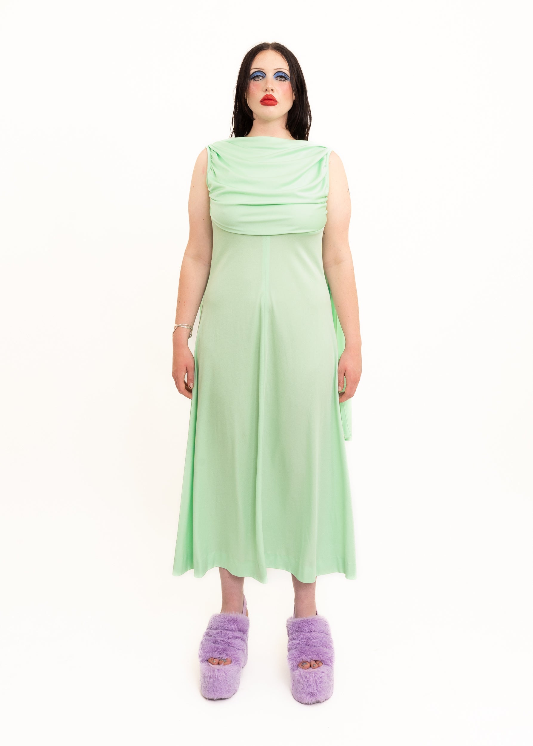 Estelle Rose 1960s vintage dress with cape Bizarre Bazaar