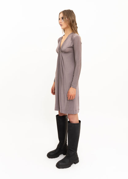 2000s empire waistline long sleeve dress