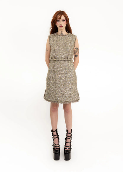 Chanel 2018 Cruise Collection runway metallic tweed mini