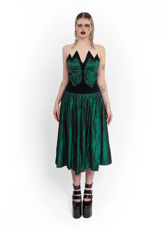 Thornton Hall 80s vintage taffeta gown with velvet bodice