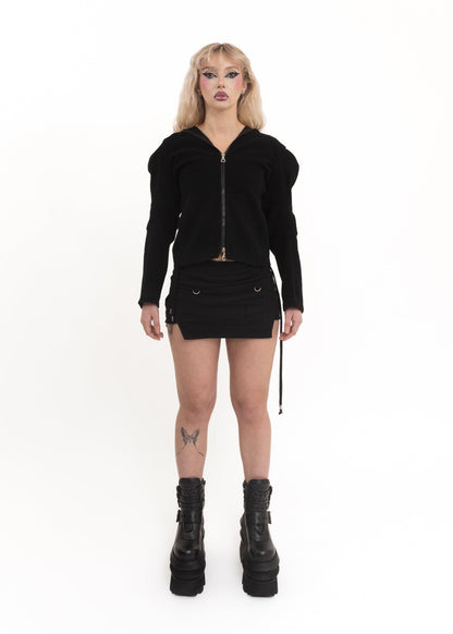 90s Ninja hooded fleece jacket