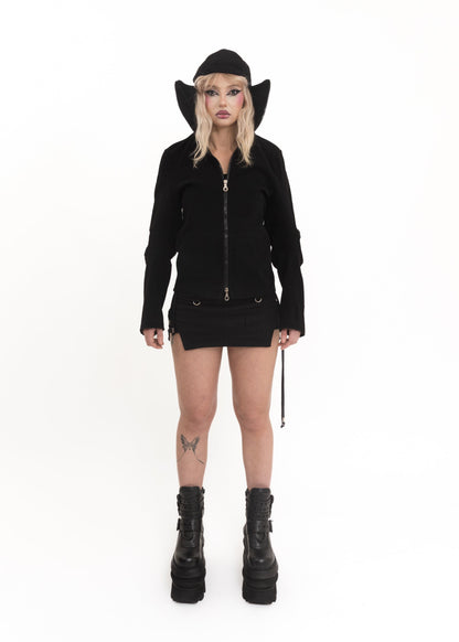 90s Ninja hooded fleece jacket