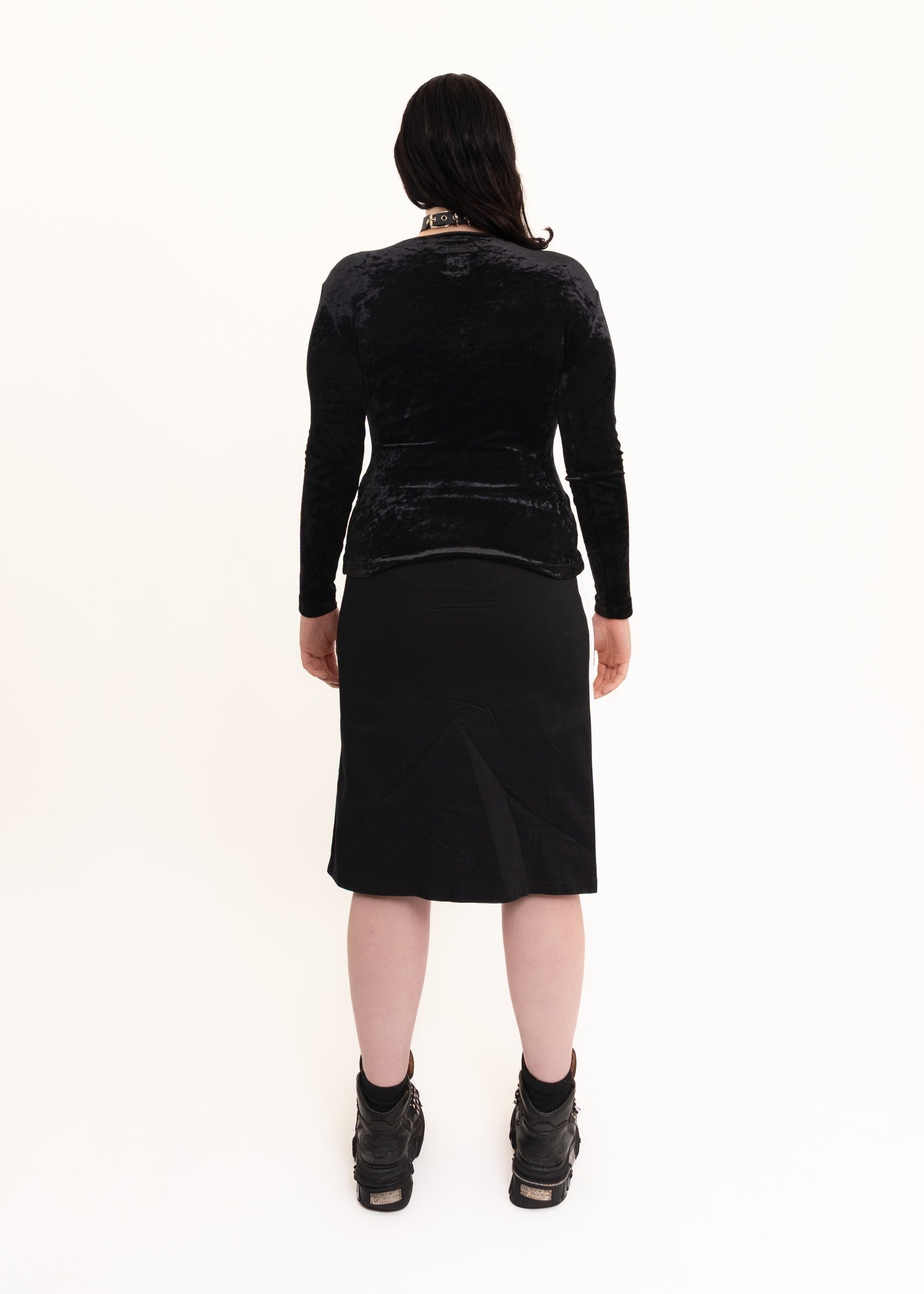 Virus 90s vintage graphic print midi skirt Bizarre Bazaar