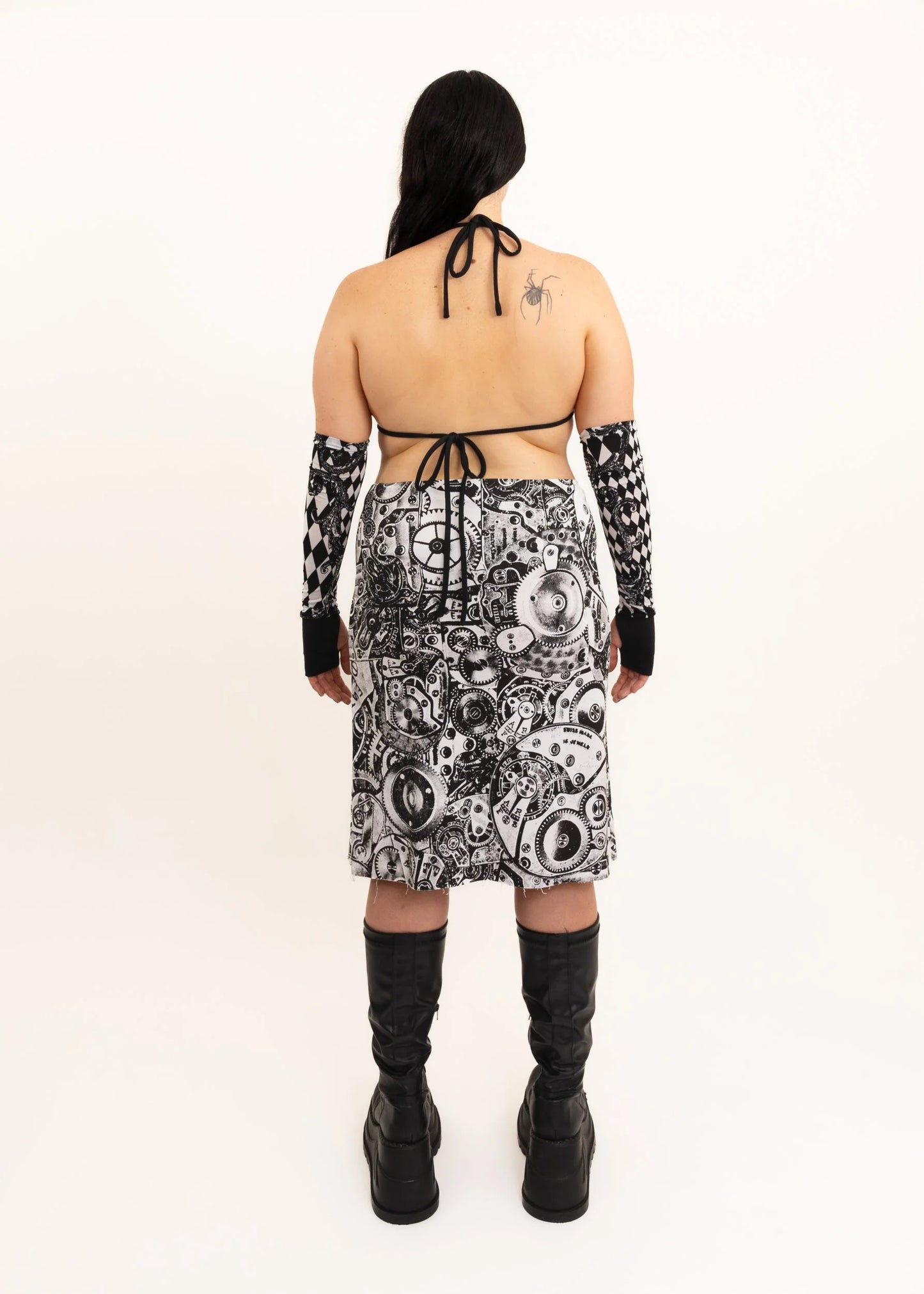 Virus 90s vintage Metropolis print midi skirt