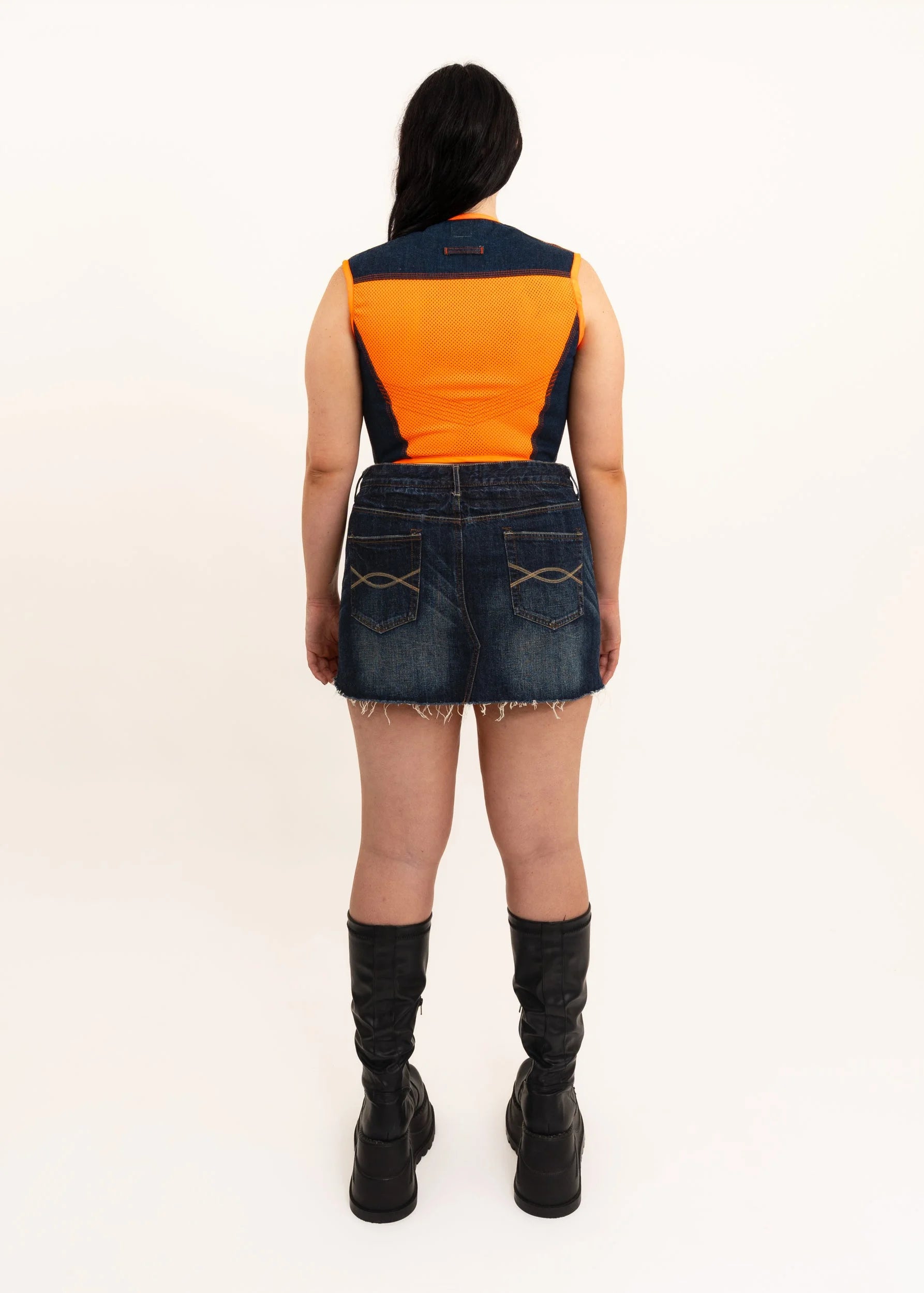 Gaultier Jean’s 90s vintage panelled denim corset
