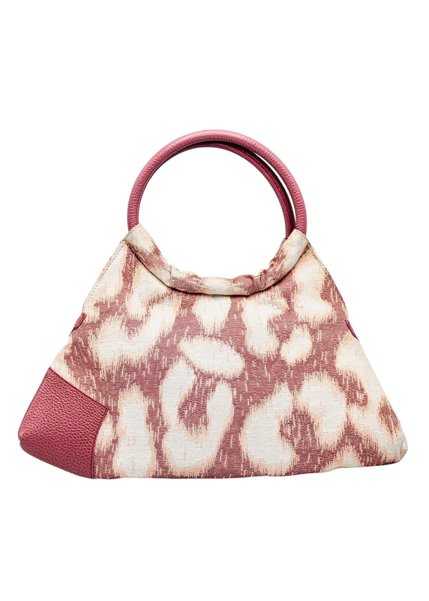 Vivienne Westwood 90s vintage pink jacquard leopard print bag