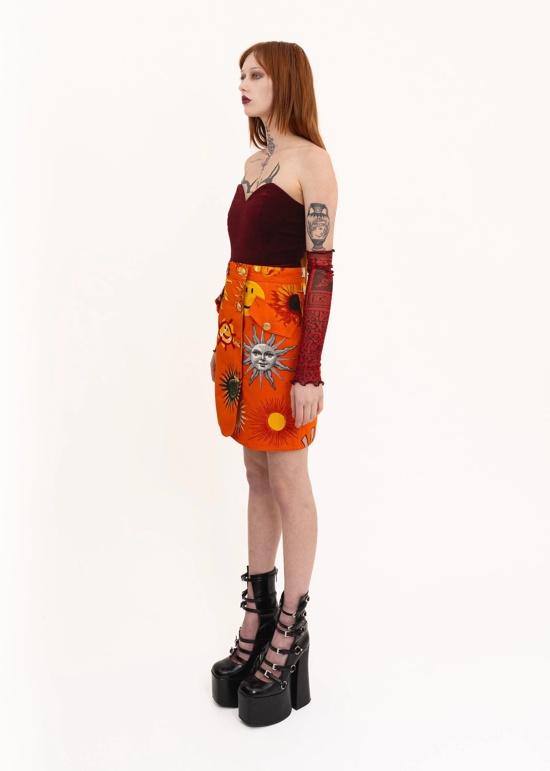 Moschino Jeans 90s vintage sun print skirt