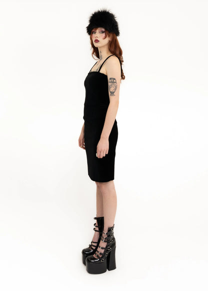 Moschino Cheap & Chic 90s vintage velvet mini dress