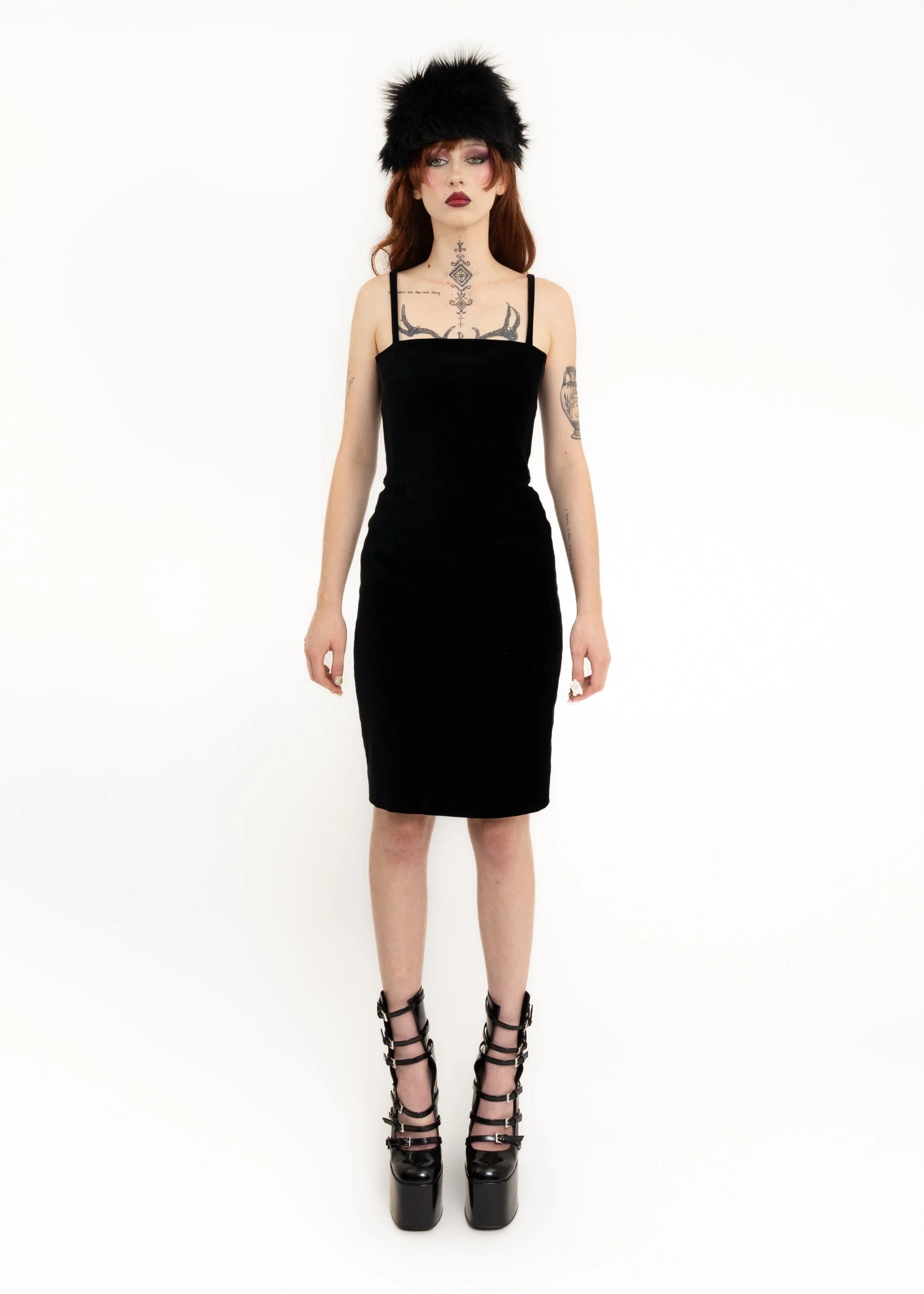 Moschino Cheap & Chic 90s vintage velvet mini dress