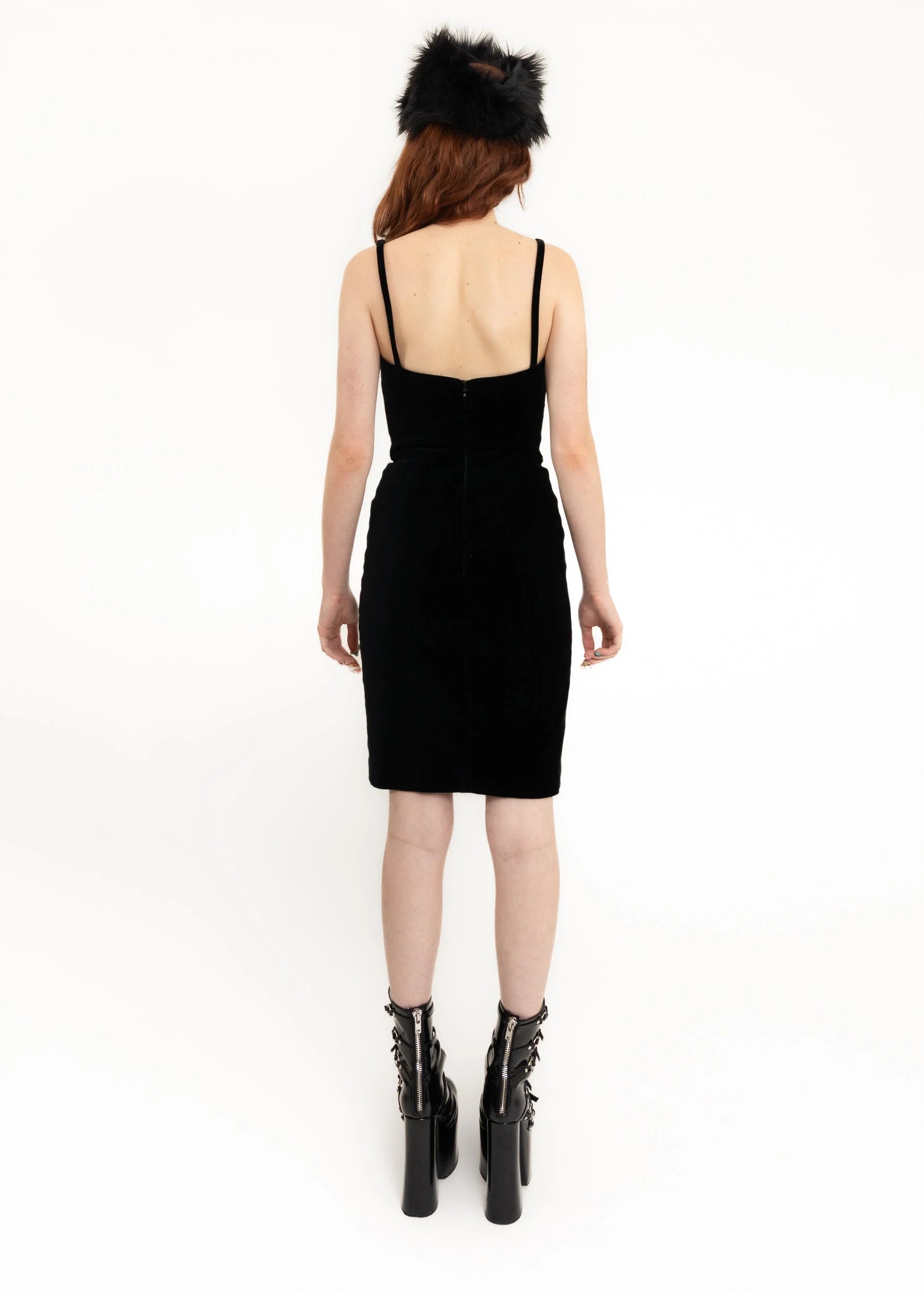 Moschino Cheap & Chic 90s vintage velvet mini dress