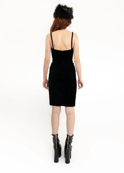 Moschino Cheap & Chic 90s vintage velvet mini dress