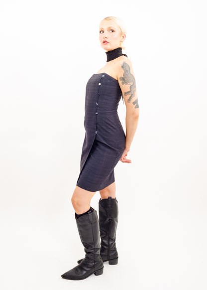 Strapless structured dress