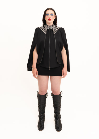 Beaded cape jacket