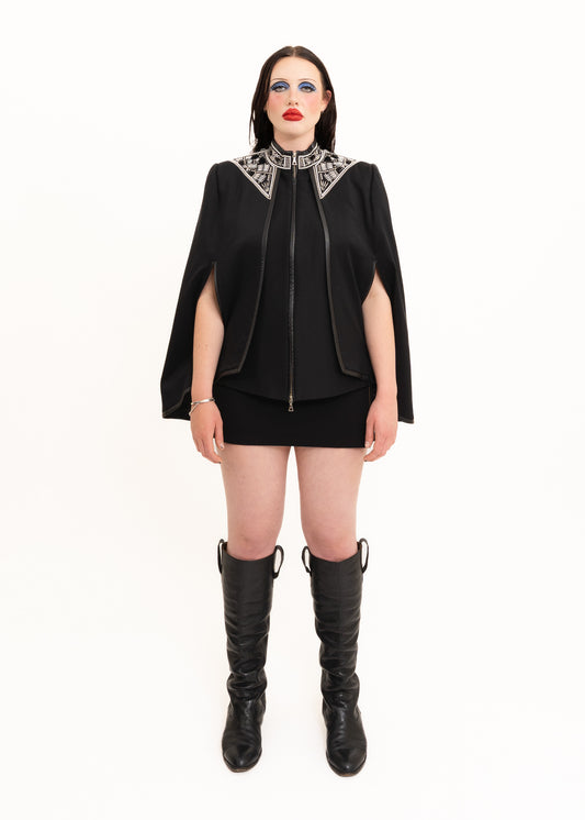 Beaded cape jacket