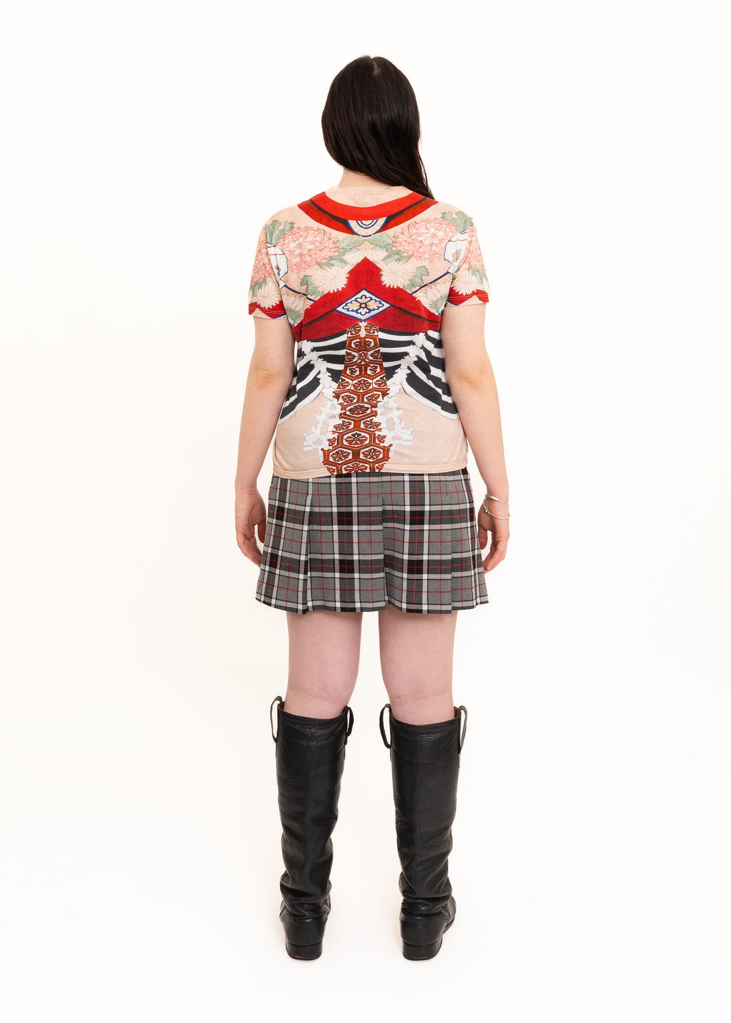 2010 "Angels and Demons" skeleton print t-shirt