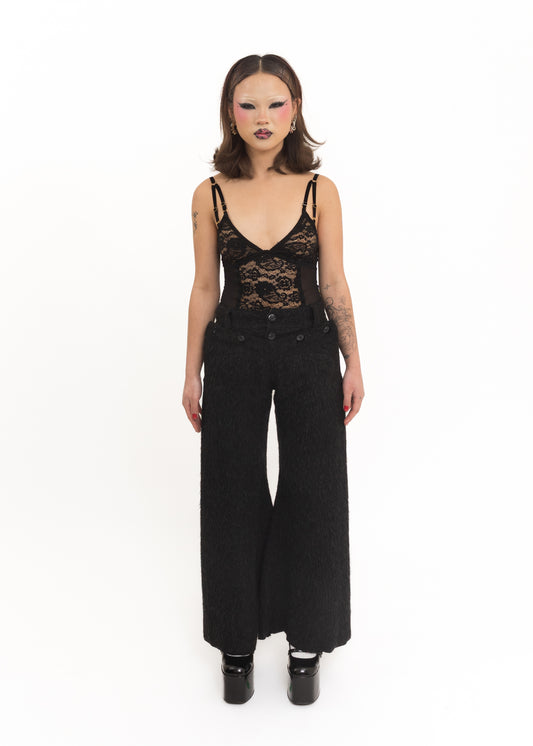 Flared wool pants
