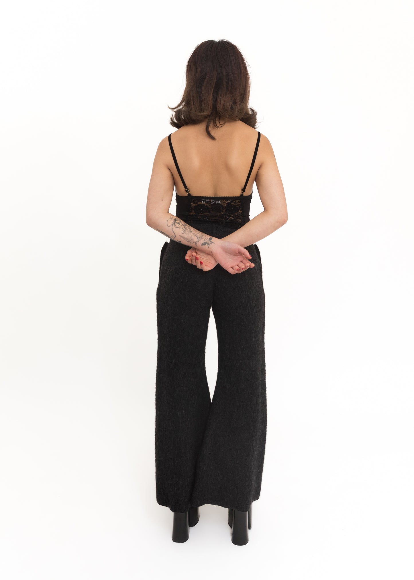 Flared wool pants