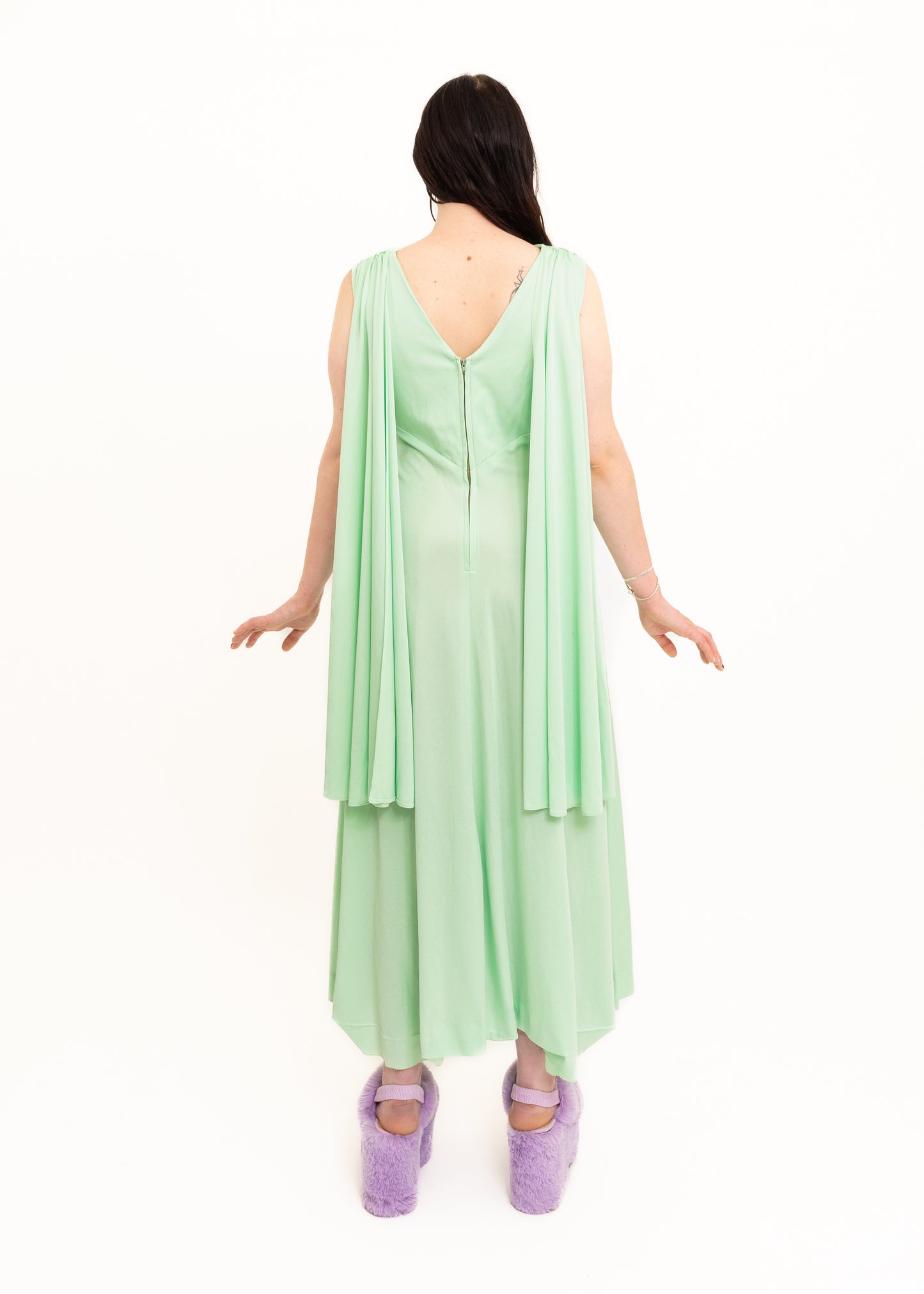 1960s vintage dress with cape