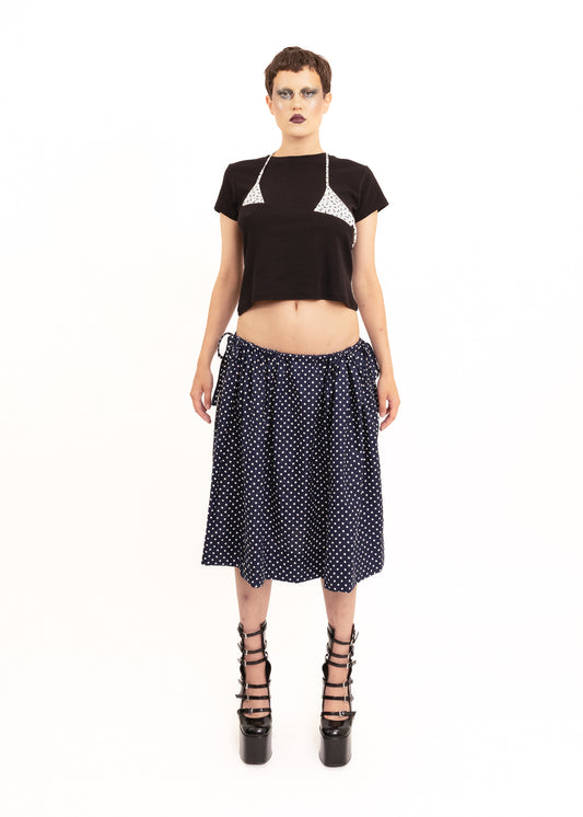 Sunne Skirt- 1 of 1 Navy polka dot