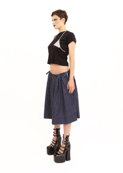 Sunne Skirt- 1 of 1 Navy polka dot