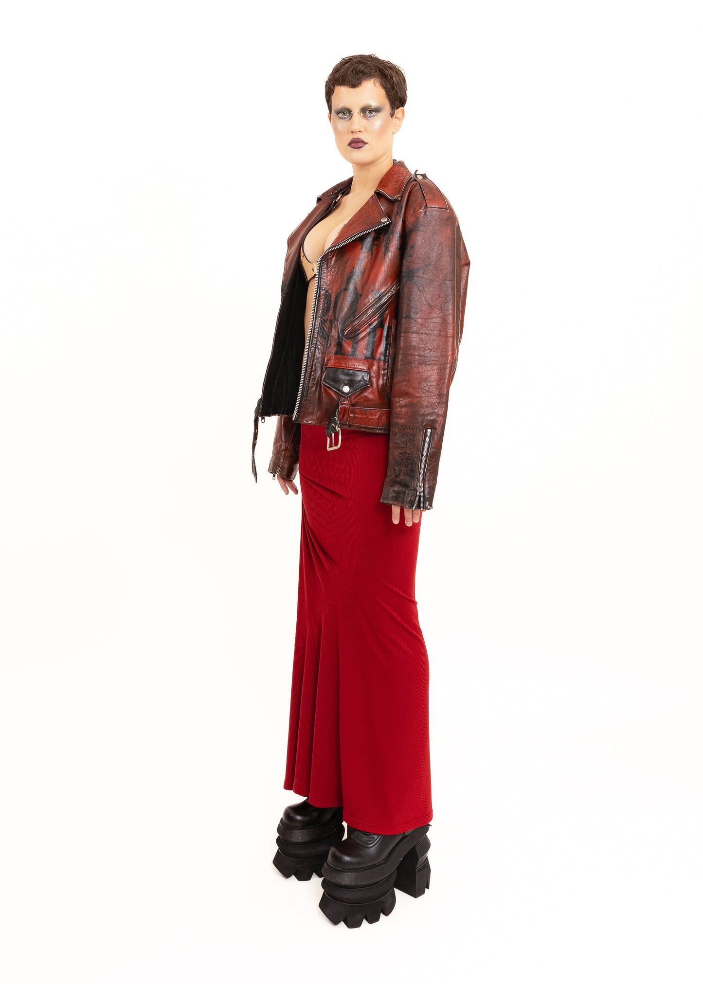 Hand-painted leather jacket #1