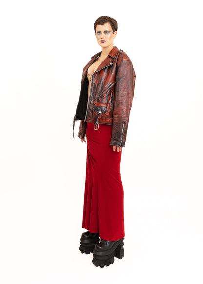 Hand-painted leather jacket #1