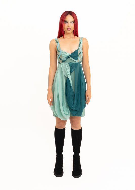 Draped bubble dress