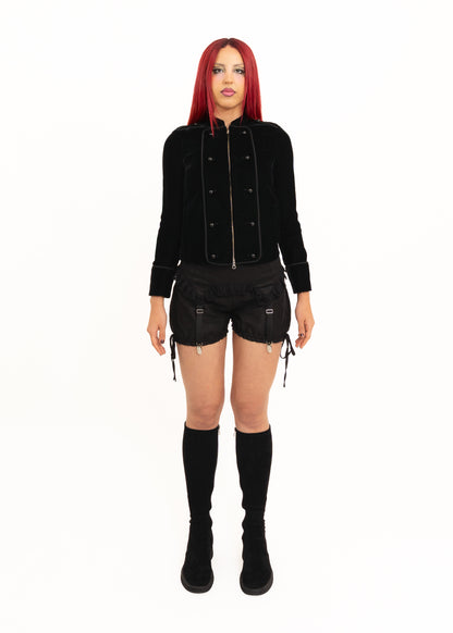 Velvet military style jacket
