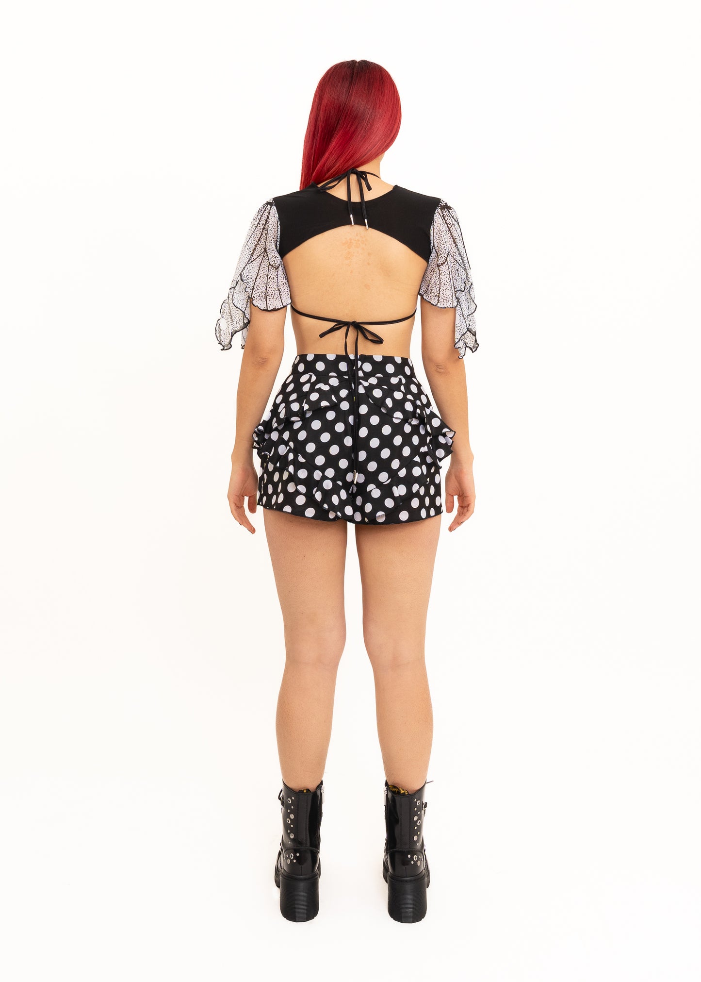 Polkadot frill shorts