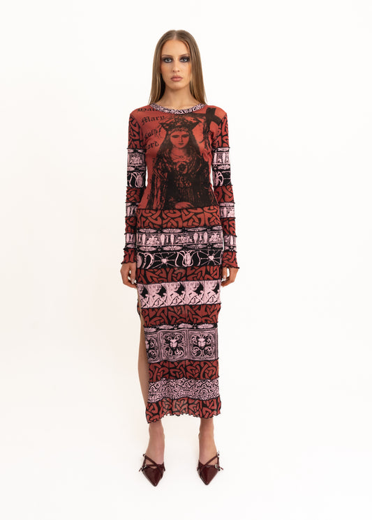 Hail Mary mesh maxi dress