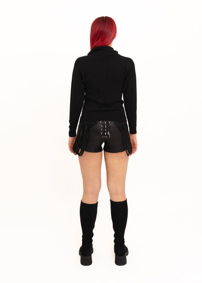 Angora/ cashemere blend cardigan with orb embroidery