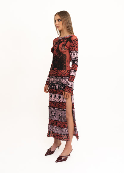 Hail Mary mesh maxi dress